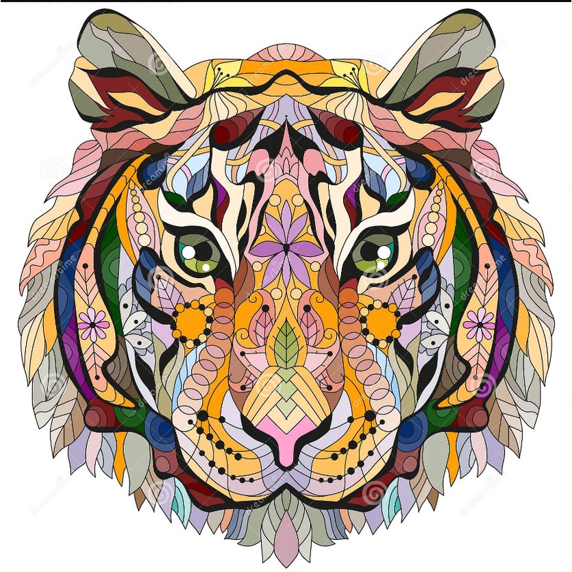 Bộ xếp hình gỗ đồ chơi Thegioipuzzle.com ghép hình puzzle- Con Hổ 001