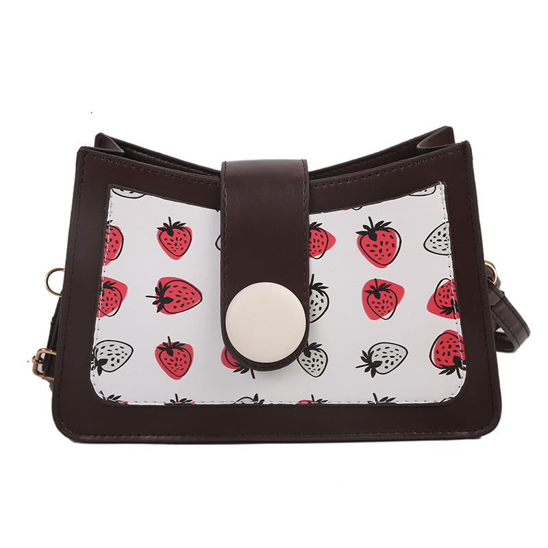 Túi Đeo Vai Nữ In Hình Quả Dâu Xinh Xắn