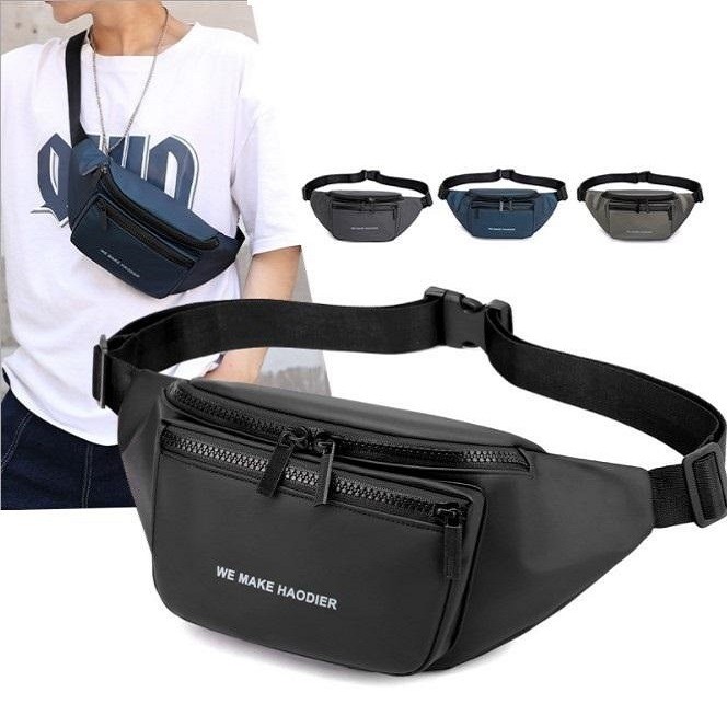 [Mã 2611THTRANG100K hoàn 10% xu đơn 99K] Túi đeo chéo nam nữ vải chống nước phong cách Hàn Quốc - Túi bao tử nam TC83