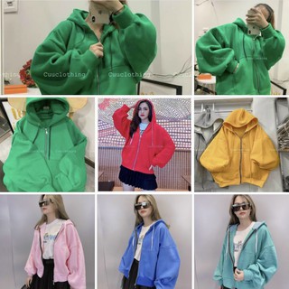 Áo khoác nam nữ nỉ ngoại dây kéo tay phồng cánh dơi