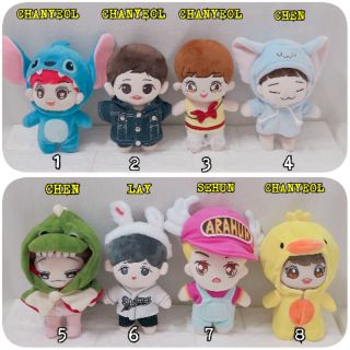 (Có sẵn) DOLL EXO 20CM CHANYEOL SEHUN CHEN LAY GẤU BÔNG EXO BÚP BÊ EXO HÀNG FANSITE