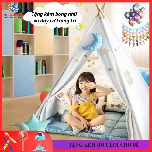 Lều Cho Bé, Lều Ngủ Công Chúa Bằng Vải Tạo Ngôi Nhà Xinh, Phụ Kiện Chụp Hình Đồ Chơi Trẻ Em Bé Gái, Trai