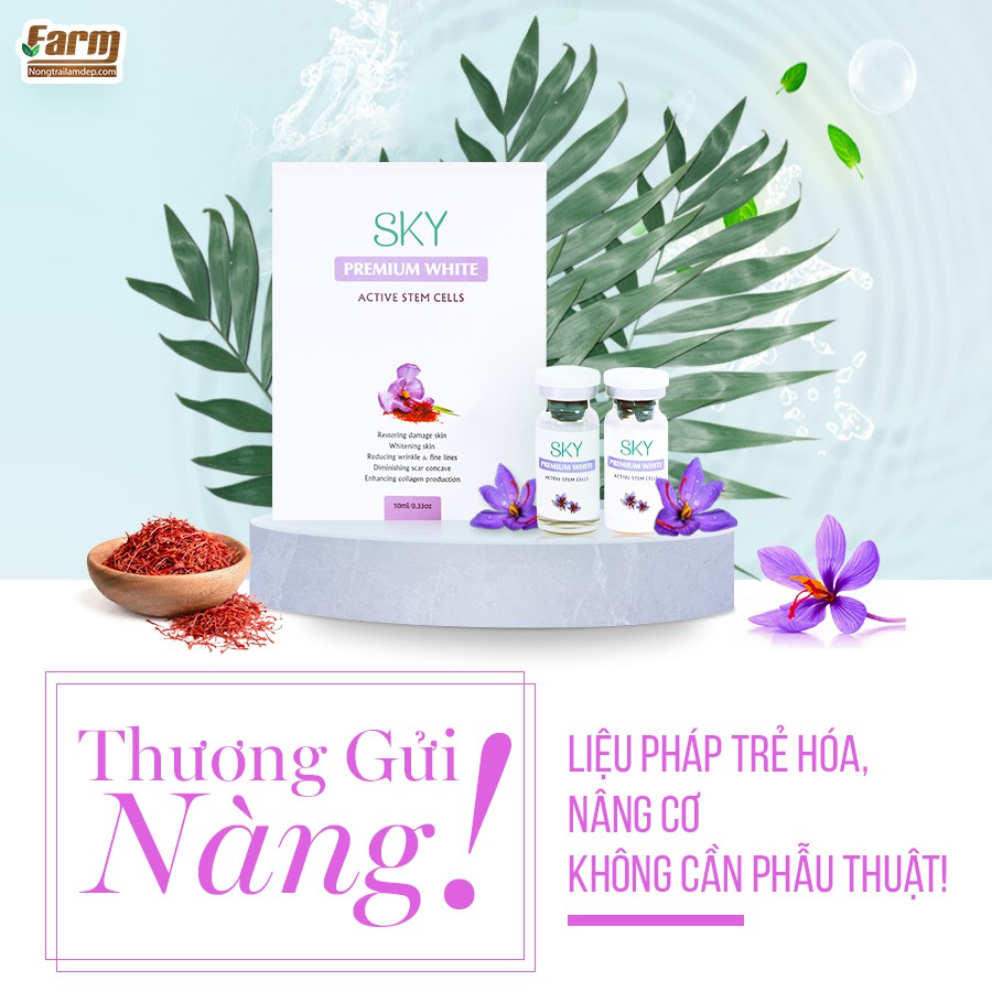 Siêu Serum Nhụy Hoa Nghệ Tây SKY + Tặng 5 Mask Farm Skin Hoặc Tẩy Tế Bào Chết Gạo | BigBuy360 - bigbuy360.vn