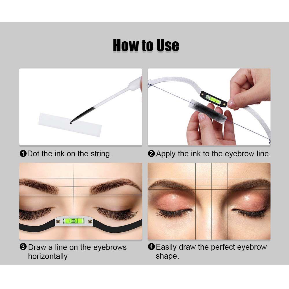 Thước Kẻ Lông Mày MOCHO Tiện Dụng Chất Lượng Cao|Hạt Mực Xăm Ngang Màu Đen