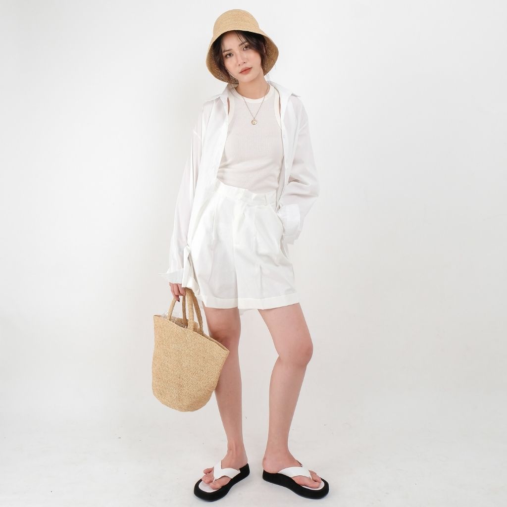 Áo Sơ Mi Trắng Vải Ít Nhăn - Mulles Shirt | HQ3372 | Lana Official