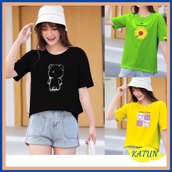 Áo Phông Nữ Áo Hàng QC Xả Kho Mẫu Lộn Xộn Giao Màu Ngẫu Nhiên [Unisex Form Thụng Nữ Giá Rẻ giao mẫu ngẫu Nhiên