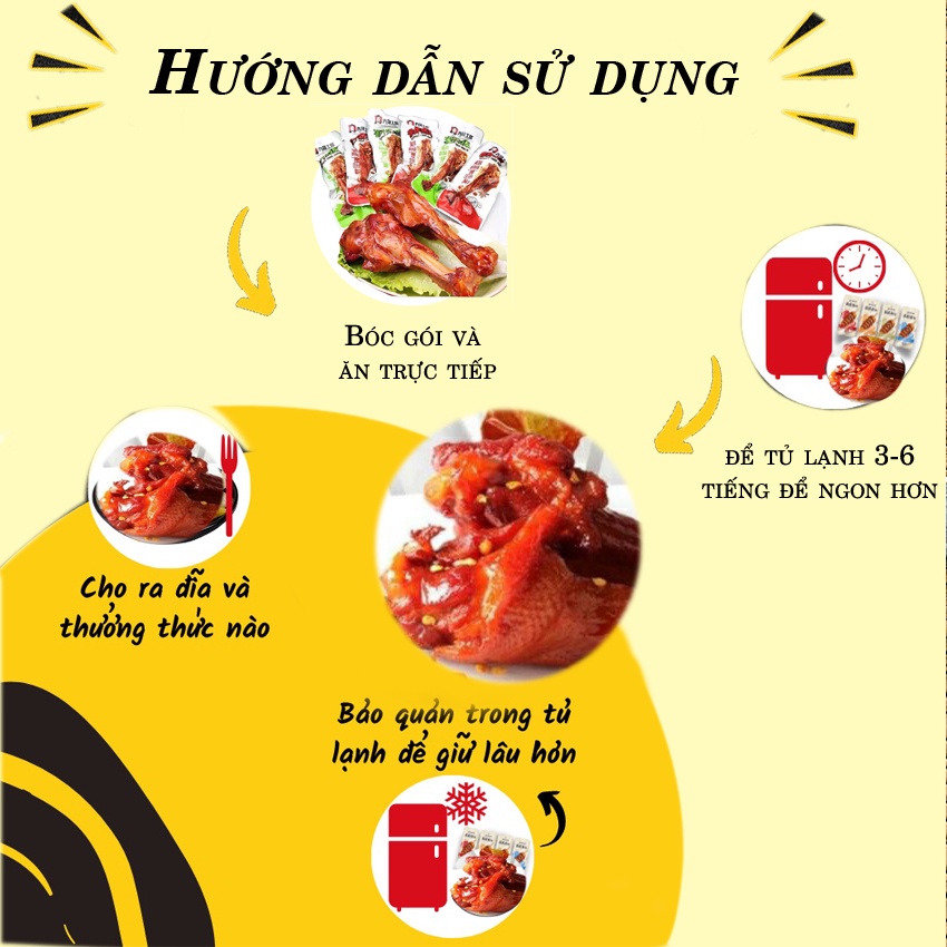 Đùi vịt cay ❤️Đùi vịt cay Dacheng Tứ Xuyên ăn liền màu đỏ 1 gói 35g đồ ăn vặt Hà nội siêu hót