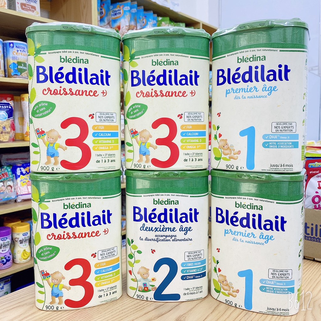 Sữa Bledilait Pháp Số 1, 2, 3 (Date mới) Hộp 900G Chính Hãng