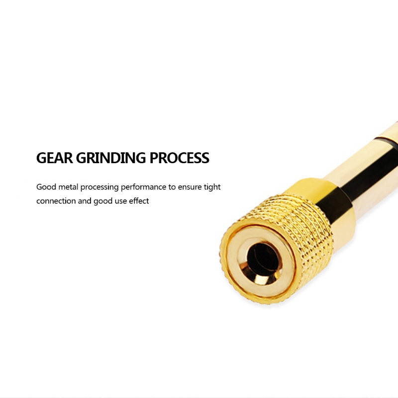 Đầu cắm âm thanh chuyển đổi đầu đực 6.35mm sang đầu cái 3.5mm mạ vàng