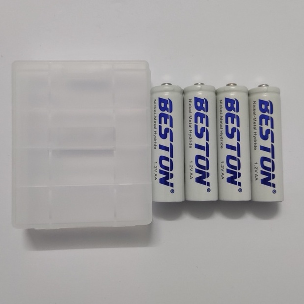 [Beston-2A-1200mAh] Bộ 4 pin sạc AA Beston 1200mAh 2A BH 12 Tháng