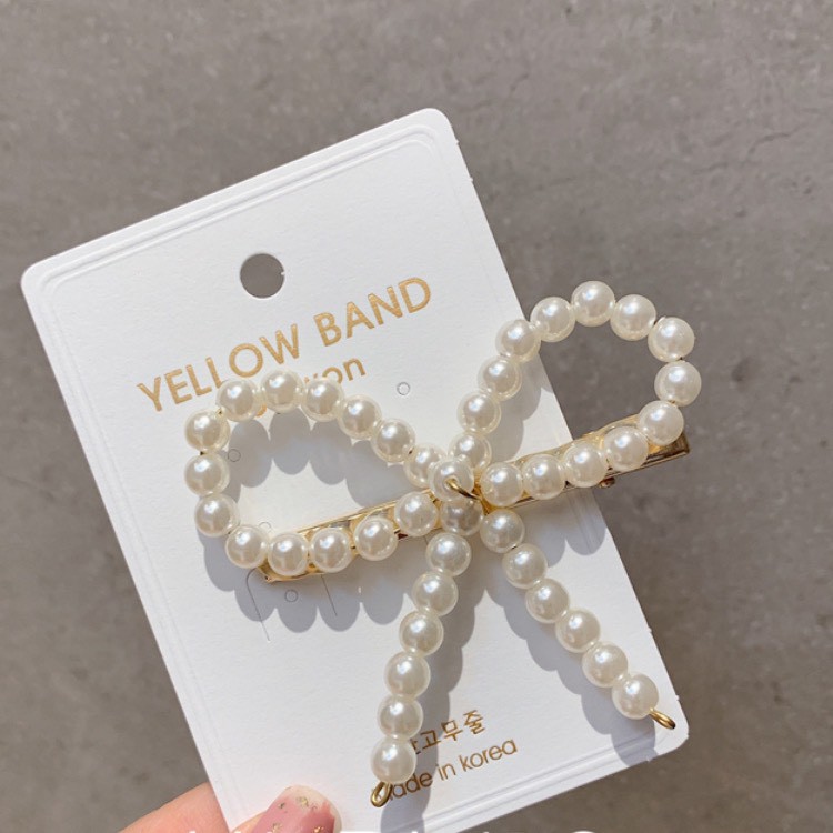 Kẹp Tóc Nữ Hình Nơ Đính Ngọc Xinh Xắn - PK0006