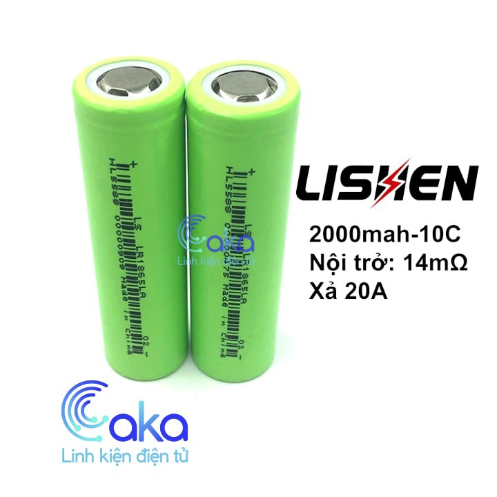 Cell pin 18650 Lishen 2000mah-10C