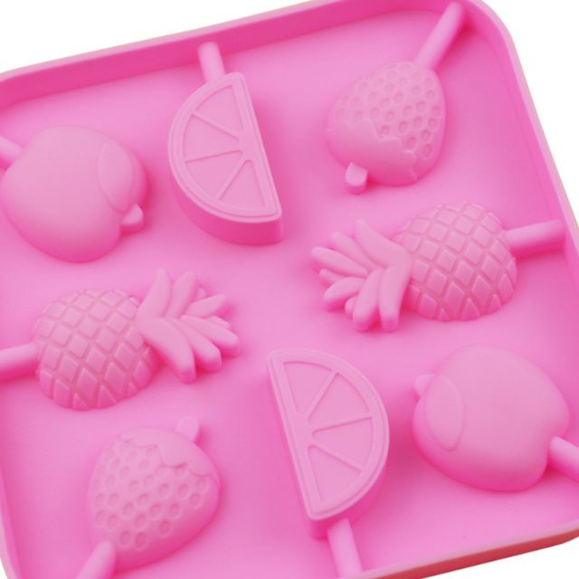 Khuôn silicon làm kẹo kèm 8 que