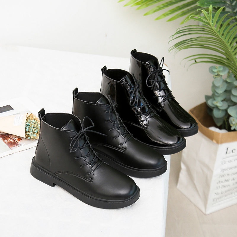 Giày bốt nữ mũi tròn phong cách thời trang siêu đẹp mẫu mới năm 2021 hot trend, boot nữ cao cổ học sinh đi học đi chơi