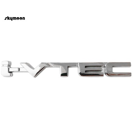 Logo tem nhãn dán ốp kim loại mạ chrome crom chữ I-VTEC VTEC IVTEC cho xe hơi ô tô Honda Civic City