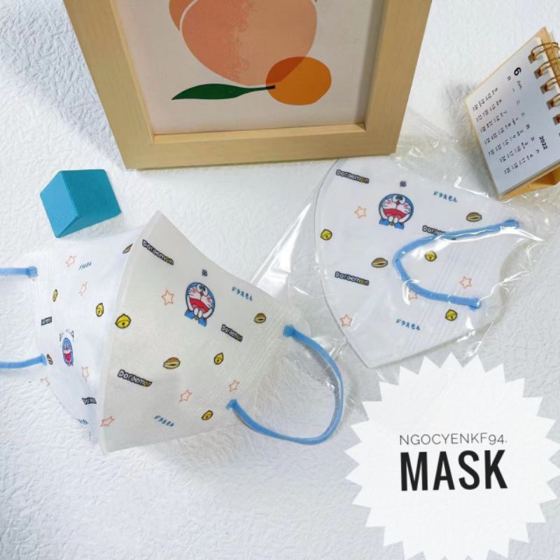 [ Hàng Sẵn ] Set 10 Chiếc Khẩu Trang 3D ,5D In Hình Doremon Dễ Thương Người Lớn