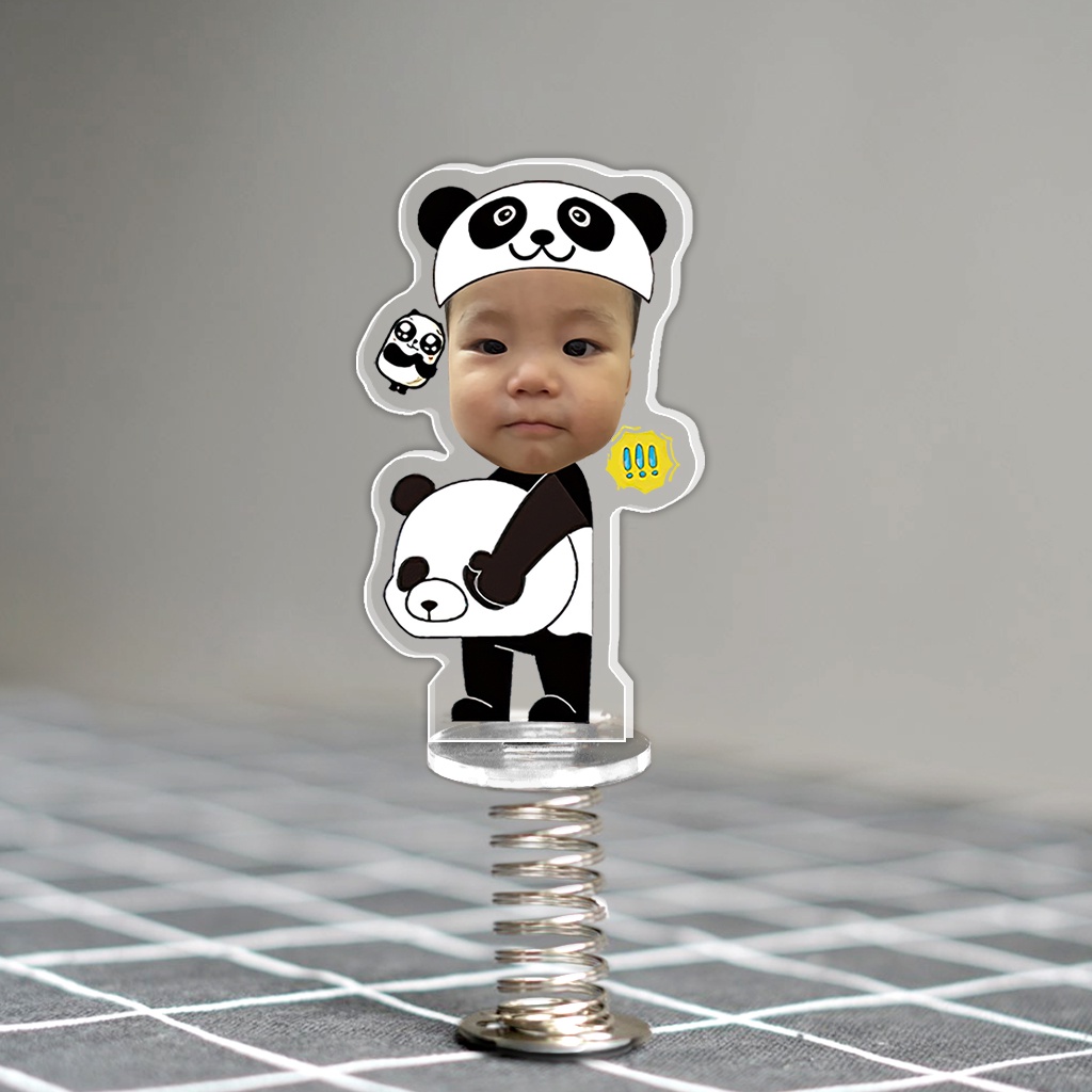 Standee lò xo lắc lư đáng yêu trong suốt đế dính trang trí in theo yêu cầu chibi