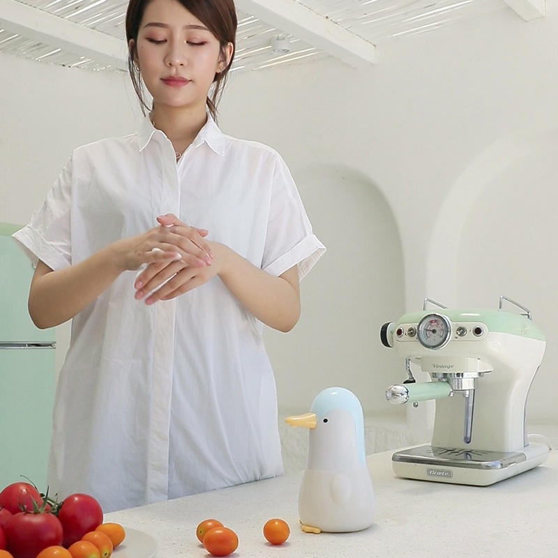 ❀⋮ Máy Rửa Bong Bóng Chim Cánh Cụt Máy Rửa Tay Sản Phẩm Mới Có Thể Sạc Lại Máy Rửa Tay Cho Trẻ Em Máy Rửa Xà Phòng Tự Độ