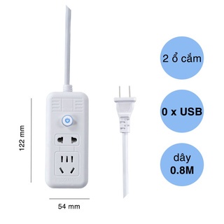 Ổ cắm điện đa năng tích hợp cổng USB 5V sạc nhanh chịu tải 2500W an toàn chống giật