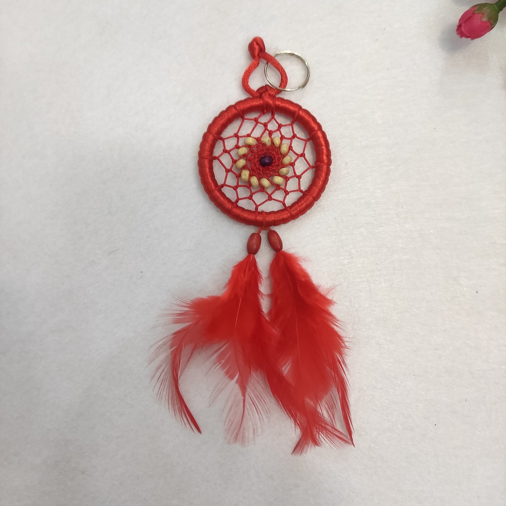 Dreamcatcher móc khóa mini bùa ngủ ngon nhỏ nhắn dễ thương cute nhiều màu độc đáo decor trang trí Pinky Shop