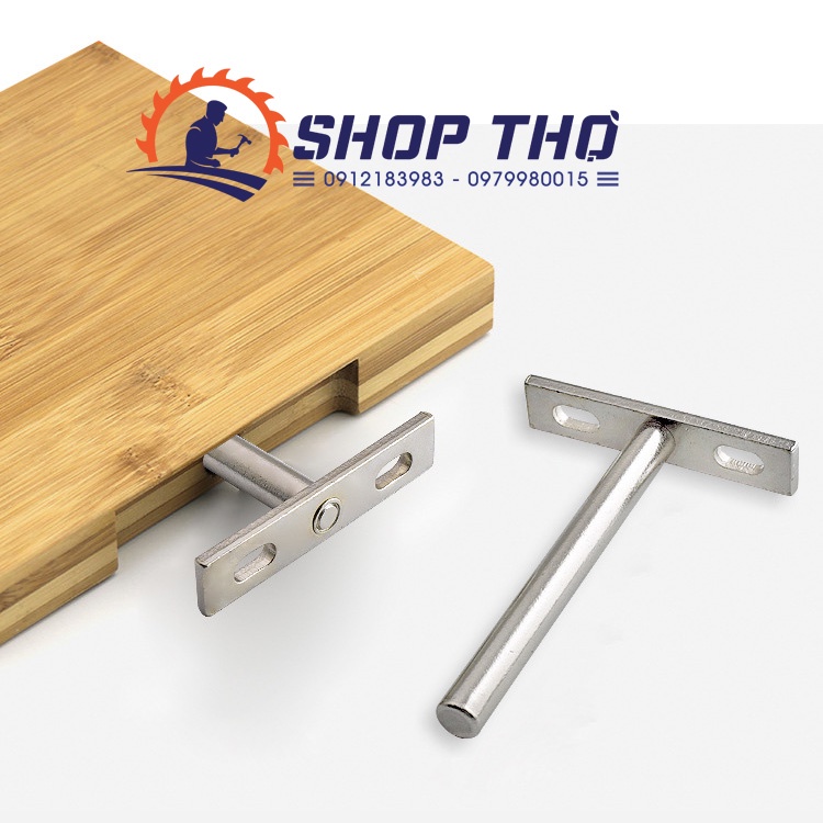 Bas chữ T gắn đợt trang trí chất liệu thép đặc phi 10 và 12mm