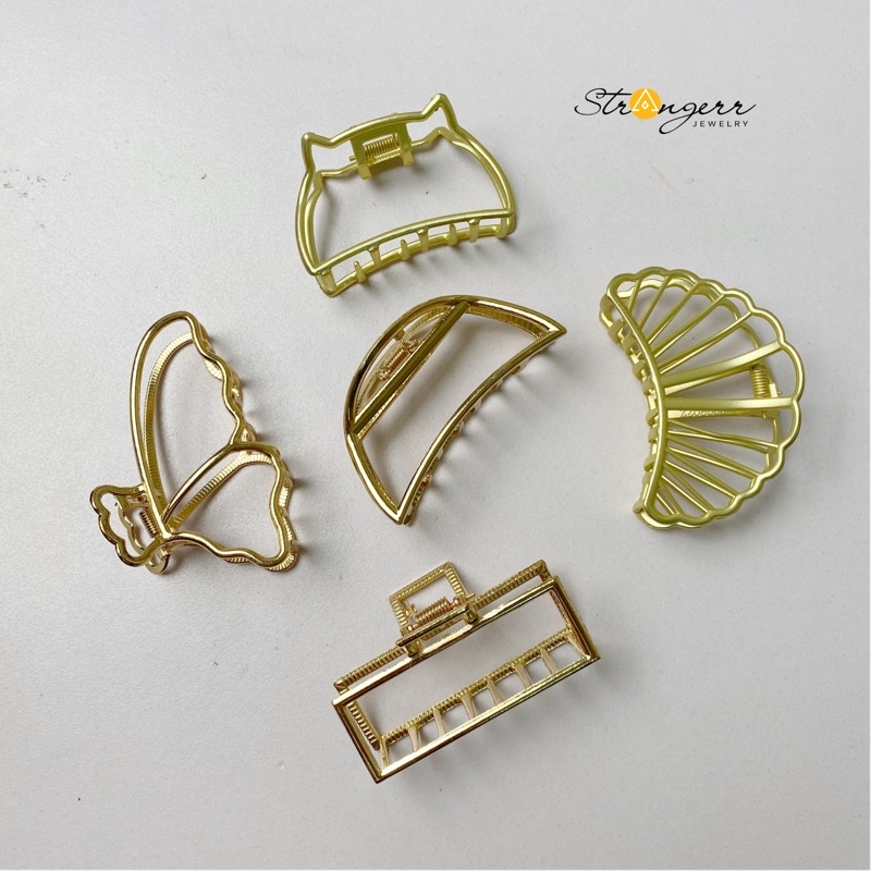 Kẹp tóc Hàn Quốc kim loại cao cấp phong cách Hàn Quốc, phụ kiện tóc hair clip siêu sang chảnh - Strangerr