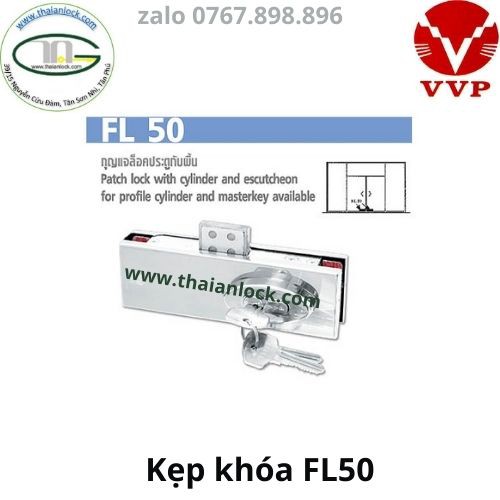 Khóa cửa kính VVP FL50 ( Kẹp khóa FL50)