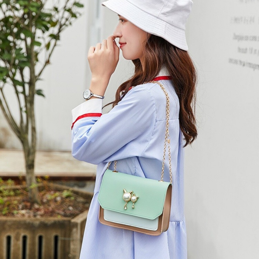 Túi đeo nữ DVT Style Hàn Quốc, họa tiết hồ ly, hàng đẹp, chất lượng T02