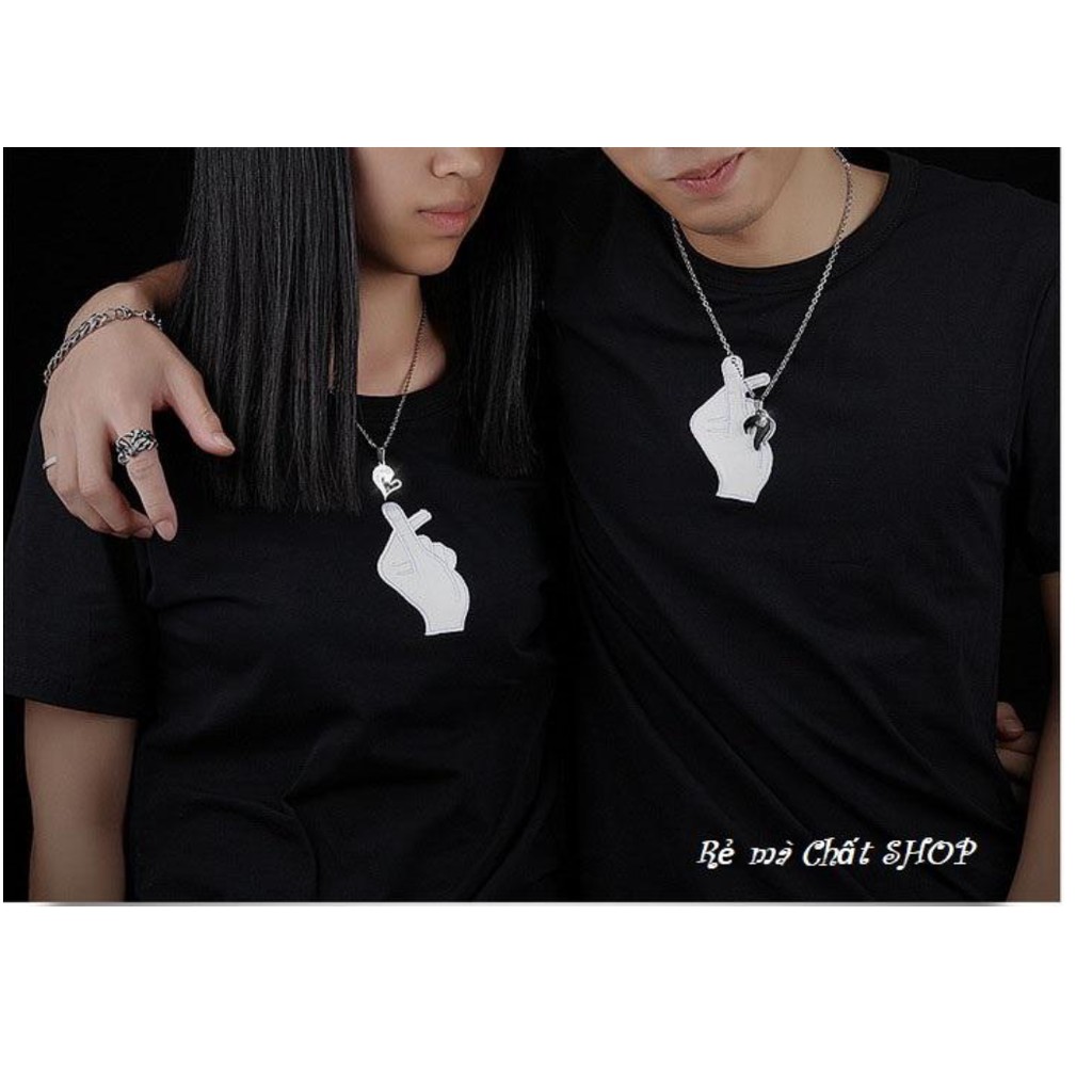 Vòng Cổ Mặt Trái Tim  Titan   Không Bao Giờ Tách Rời Phong Cách Âu Mỹ VCHEARTCOUPLE01