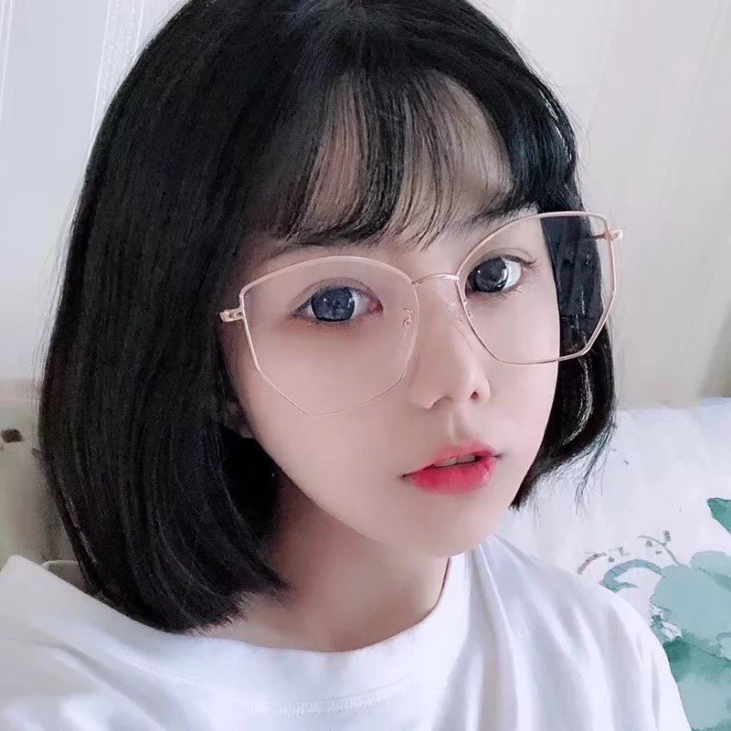 Mắt Kính Thời Trang Hot Girl Gọng Cận Form Vuông K16 Chống Chói Cực Đẹp - Hazo