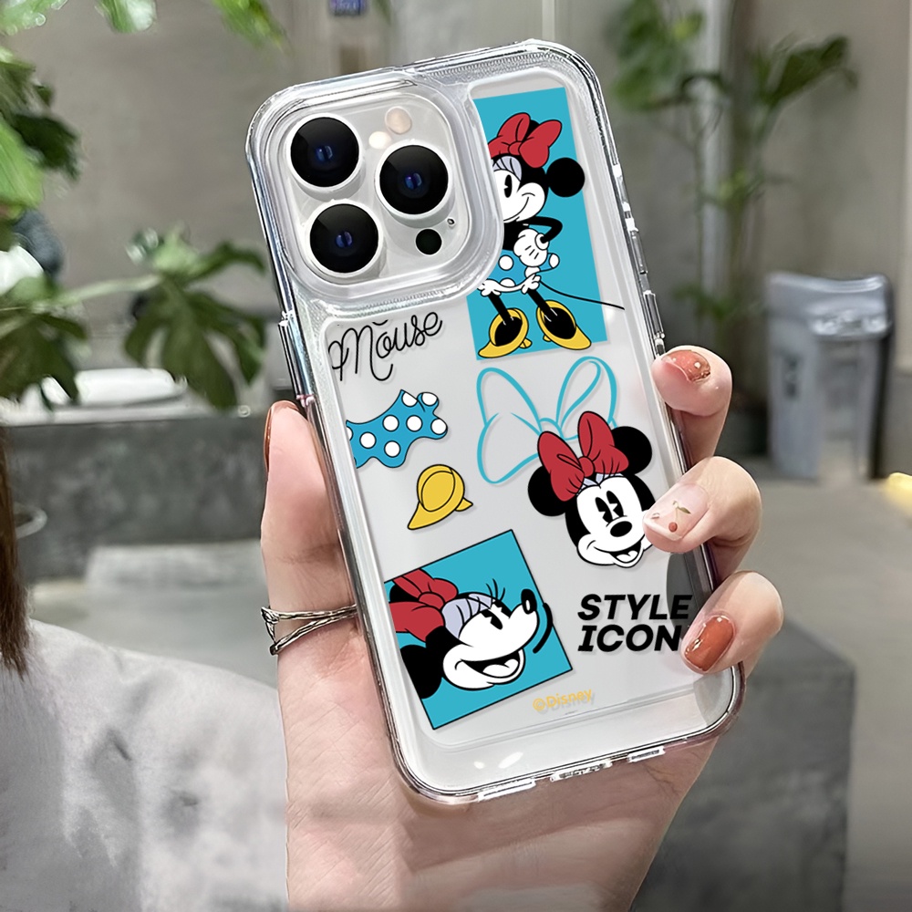 Ốp Điện Thoại Hình Chuột minnie Trong Suốt Cho iphone 14 Plus 11 13promax 12 7Plus X XS Max 7 8 SE 2020