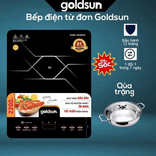 Bếp từ đơn goldsun gic3200-d - bếp từ nấu lẩu, chiên, xào rán - bảo hành 12 tháng
