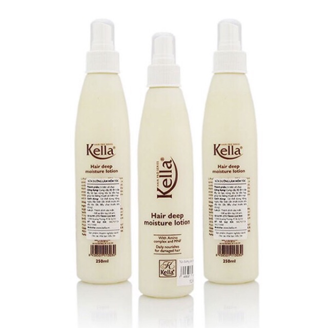 Xịt dưỡng mềm tóc Kella Hair Deep Moisture Lotion 250ml