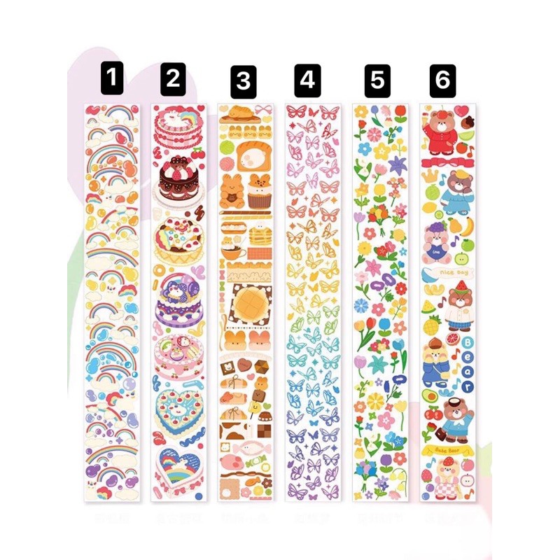 Sticker05 mẫu gấu nâu và bánh kem