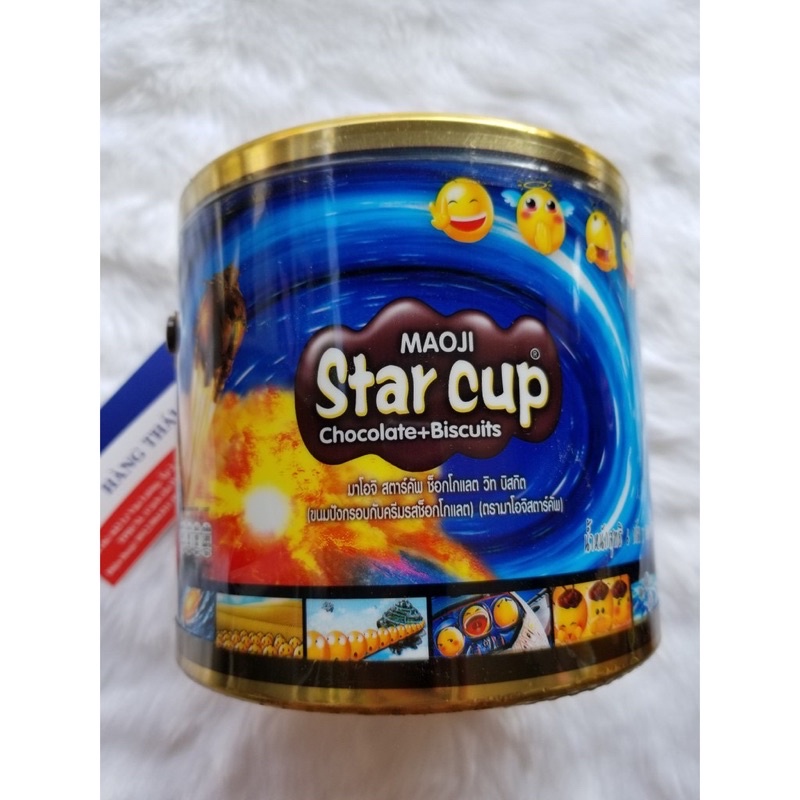 BÁNH QUY VIÊN KEM SOCOLA STAR CUP THÁI LAN  ( HỘP LỚN 780gr