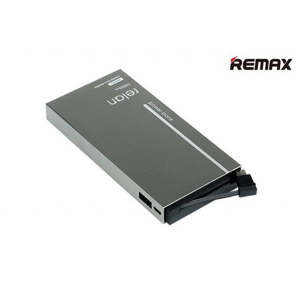 Sạc dự phòng 10000mAh tích hợp cáp 2 trong 1 Remax RPP - 65 / Có Gắn Kèm Sẵn Dây Sạc