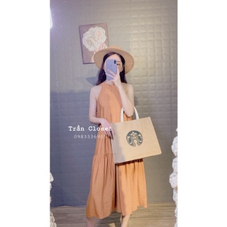 Sẵn 👗 MAXI XUÔNG CỔ YẾM ( ảnh thật treo)