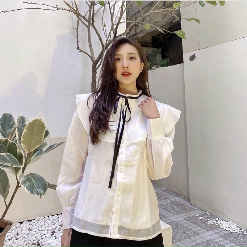 Áo somi peplum chất voan cao cấp siêu xinh sang chảnh kèm ảnh thật | BigBuy360 - bigbuy360.vn