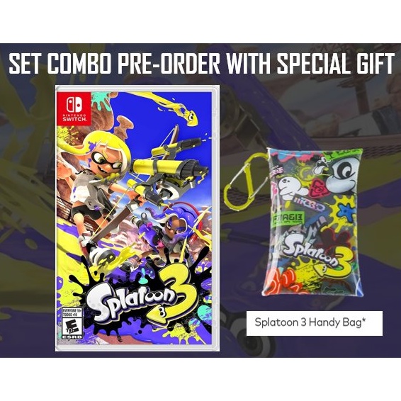 Đĩa game nintendo switch: Splatoon 3 - Kèm Quà Tặng Limited từ Hãng Nintendo túi Handy Bag
