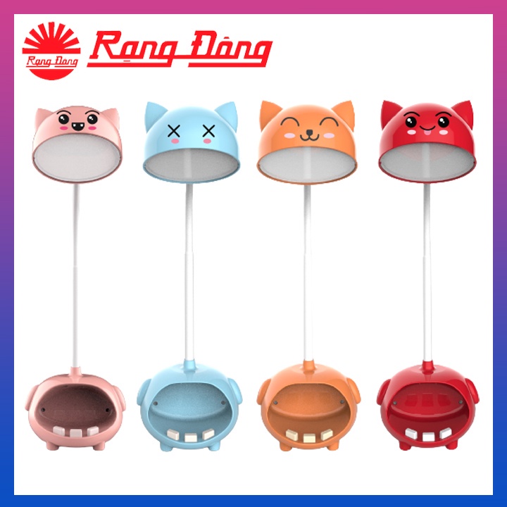 Đèn học để bàn cảm ứng Rạng Đông RL-41 6W hình con vật đáng yêu, có thể thay đổi ánh sáng trắng/vàng phù hợp cho bé