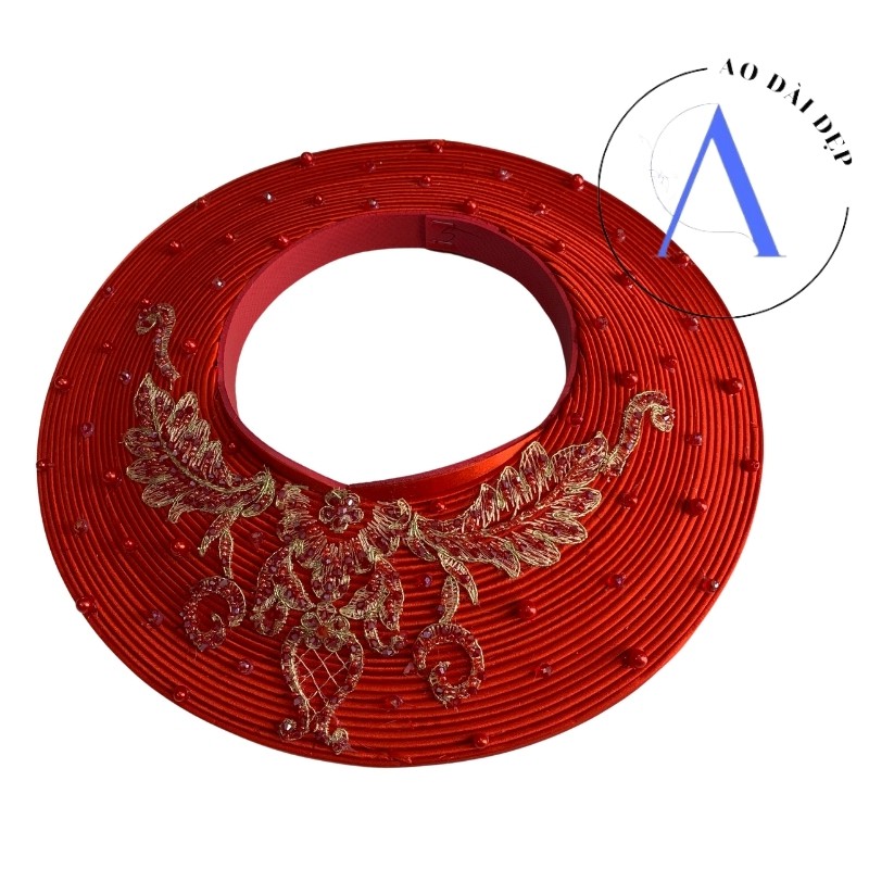 Mấn Đội Đầu – Mấn Áo Dài Cho Cô Dâu Thêu Hoa MAN08