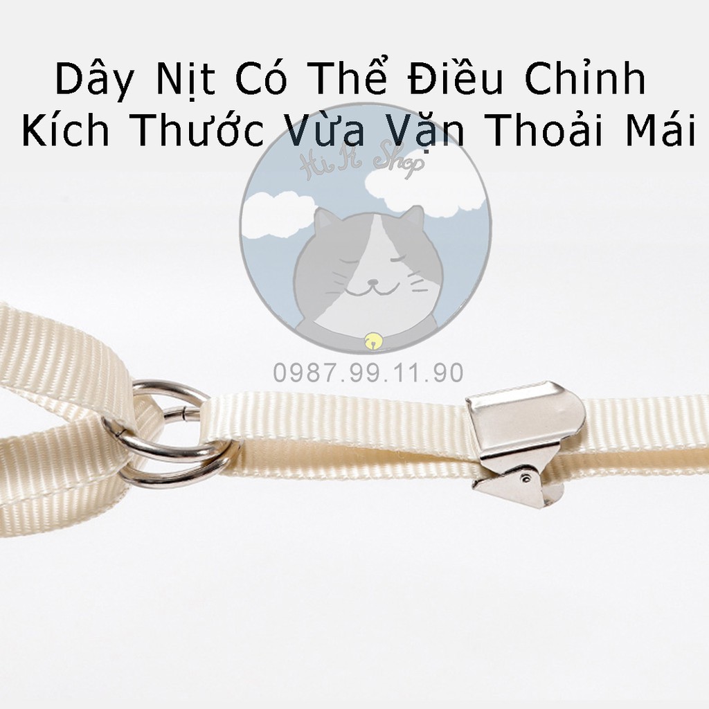 [Rẻ Vô Địch] Dây Dắt Chó Mèo Yếm Ngực Hàn Quốc Nơ Retro Dây Dẫn Cho Thú Cưng