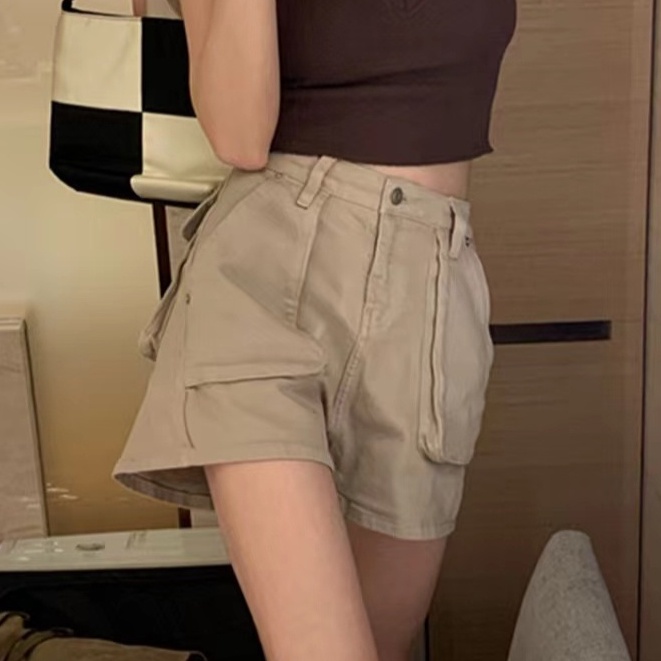 Quần Short Denim Ống Rộng Lưng Cao Size Lớn Thời Trang Mùa Hè Mới Cho Nữ