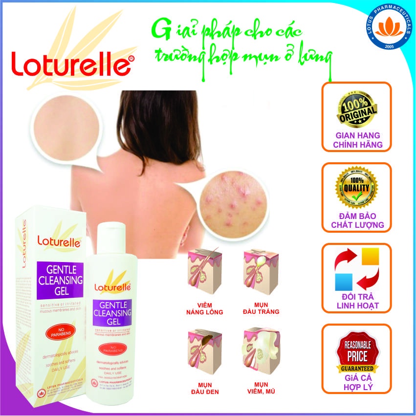 Gel tắm sạch mụn Loturelle 250ml, Hàng Chính Hãng có nguồn gốc thiên nhiên - Tặng quà trị giá 39K - Lotuspharma