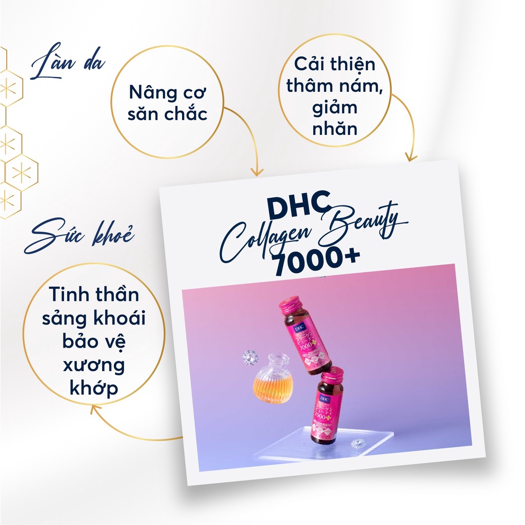 Collagen nước DHC Collagen Beauty 7000 Plus (Hộp 10 lọ)
