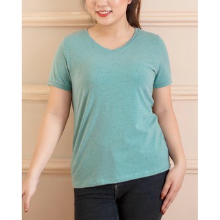 Áo thun nữ cổ tim - Xanh rêu