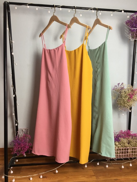 ĐẦM ĐŨI [freeship] váy maxi đũi 2 dây hở lưng | BigBuy360 - bigbuy360.vn