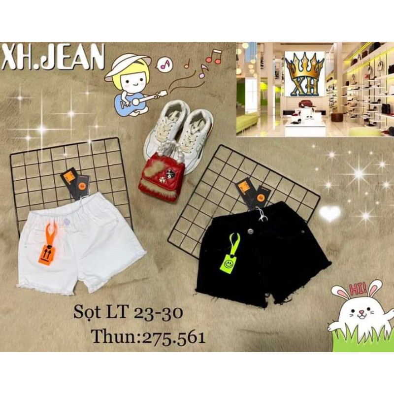 Quần short (sooc) 2 màu trắng/đen siêu co giãn cho bé gái