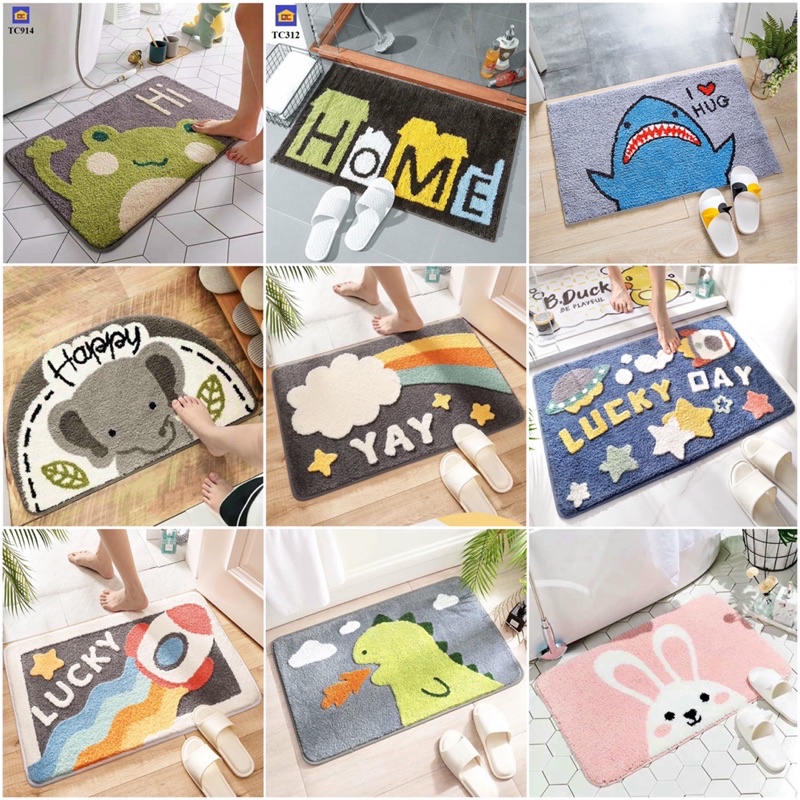 THẢM LAU CHÂN, THẢM CHÙI CHÂN LÔNG CỪU ĐẾ CAO SU CHỐNG TRƠN TRƯỢT, SIÊU THẤM CAO CẤP 40x60CM