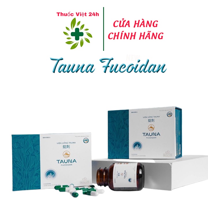 Tauna Fucoidan - Hỗ Trợ Hạn Chế Sự Phát Triển Của U Xơ Tử Cung - Hộp 2 lọ - Tv24h